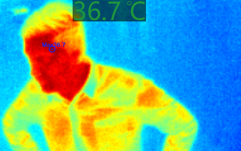 InfraSpector thermal imaging screen image